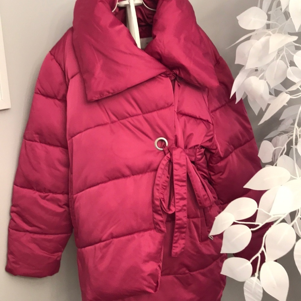 Anthropologie AVEC LES FILLES PINK PUFFER COAT NEW - Picture 3 of 8